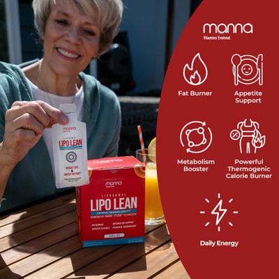 Manna Liposomal Lipo Lean - Fat Burner - Appetite Suppressant for Weight Loss Women Men