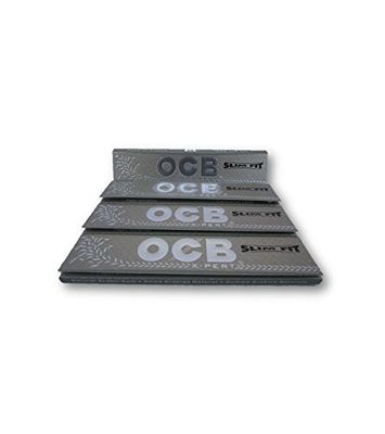 OCB X-PERT Slimfit King Size Slim Rolling Papers Cigarette Papers Smoking Papers Pack of 4 Booklets from Sudesh Enterprises