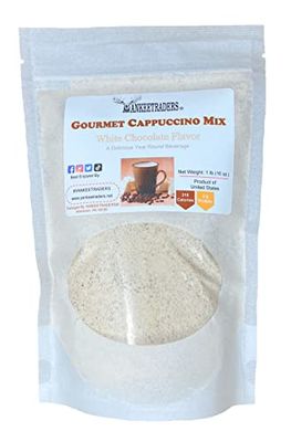 YANKEETRADERS White Chocolate Cappuccino Mix, Premium Coffee Beverage, 16 Oz Bag