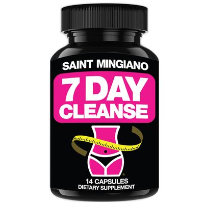 Saint Mingiano 7 Day Cleanse Program Colon Detox with Natural Laxative for Constipation Bloating Extra-Strength Senna Leaf Supplements Strong for Some People.