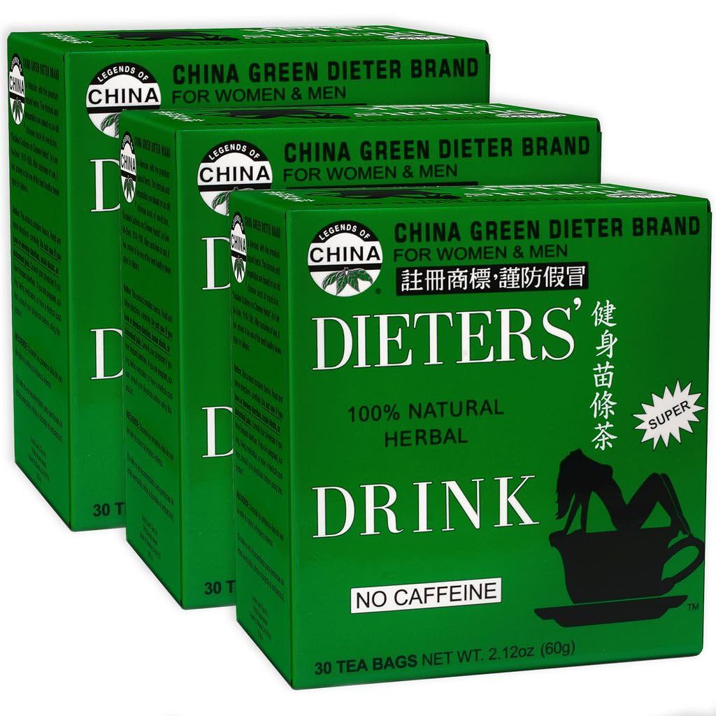 Uncle Lees Tea Detox Tea with Senna Laxative, Supports A Healthy Weight, Caffeine-Free Herbal Tea Bags, 30 Count Pack of 3
