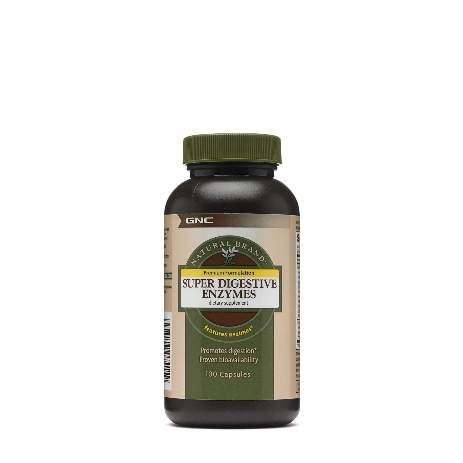 GNC Natural Brand Super Digestive Enzymes Promotes Protein, Carbohydrate and Fat Digestion 100 Capsules