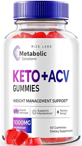 rize labs Metabolic Solutions KetoACV Gummies for Advanced Weight Loss, Apple Cider Vinegar, Official Reviews 60 Gummies