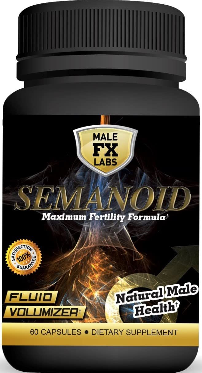SEMANOID 60 Caps Maximum Fertility Formula and Semen Volumizer - Advanced Fertility Ingredients and Male Prenatal Vitamin Blend, 1 Month Supply