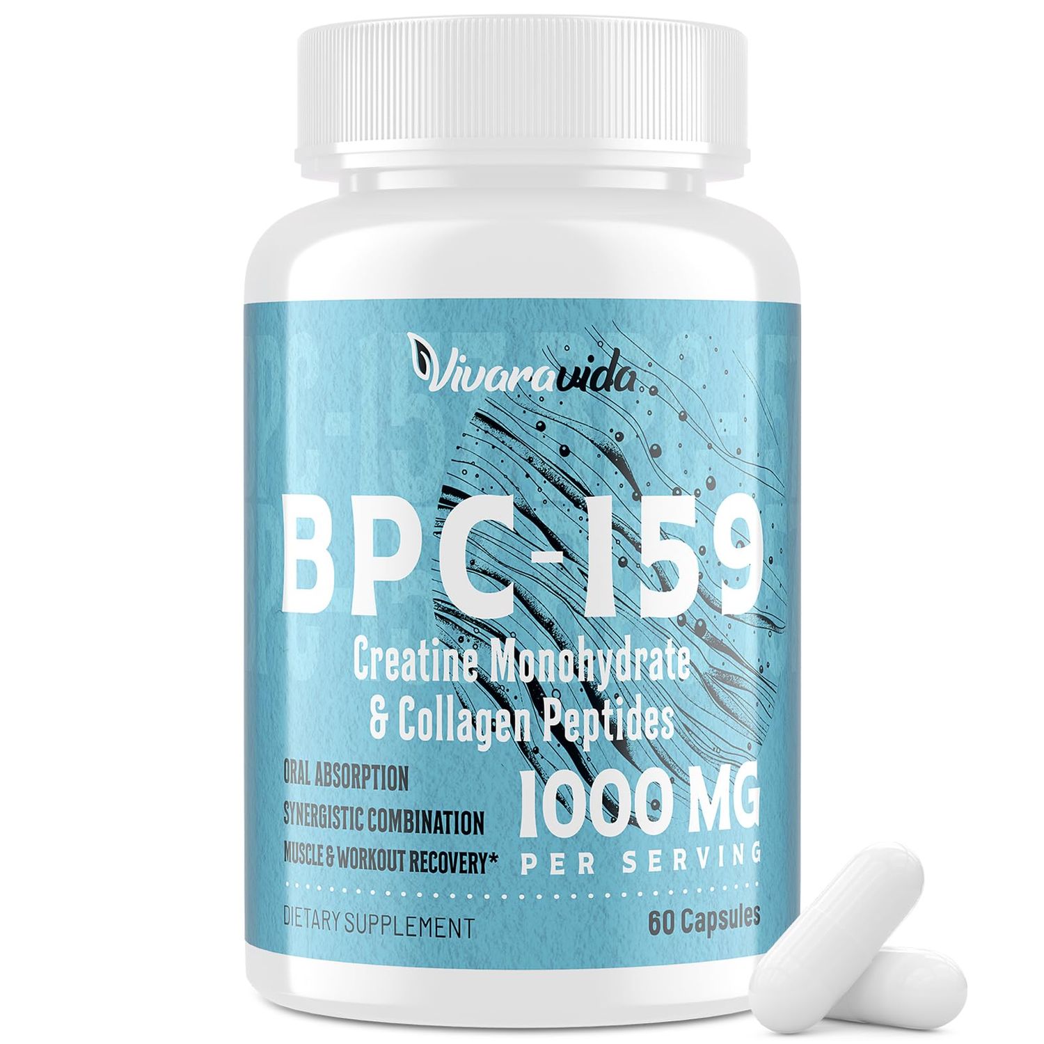 Vivaravida BPC-159 Peptide Capsules 1500mcg - High Potency BPC 159 - Gluten Free 60 Capsules
