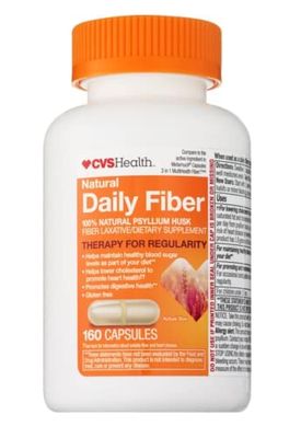 CVS Health Natural Daily Fiber Capsules 160 Capsules