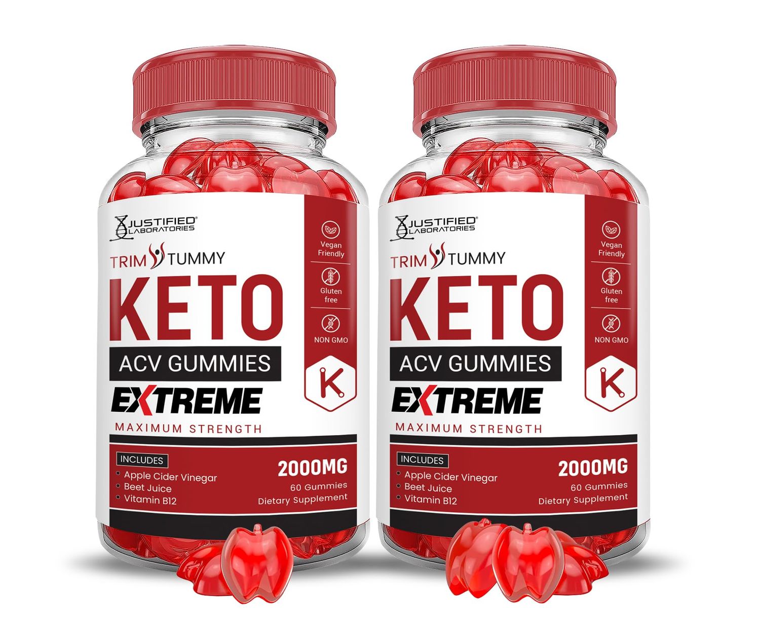 2 Pack Trim Tummy Keto ACV Gummies Extreme 2000MG Trim Tummy Keto Gummies Apple Cider Vinegar Formulated with Pomegranate Beet Juice Powder B12 Vegan Non GMO 120 Gummys