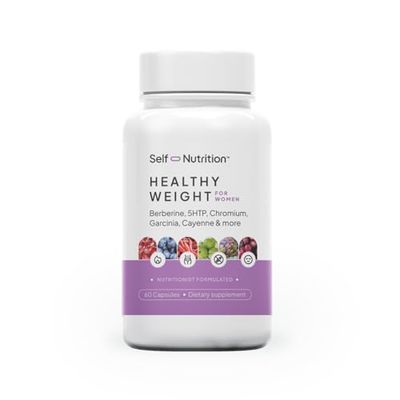 SELF NUTRITION Healthy Weight Loss Supplement for Women, Vegan, Appetite and Craving Control, Fat Burner, Metaboilism Booster, Weight Loss Supplement, Metabolism and Mood Booster - 60 Units