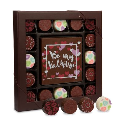 Chocolate Truffles by Chocolate Works, Gourmet Chocolate Gift for Him and Her with Valentines Card, Assorted Milk, Dark, and White Chocolates, Premium Luxury Belgian Chocolate, 17 Truffles