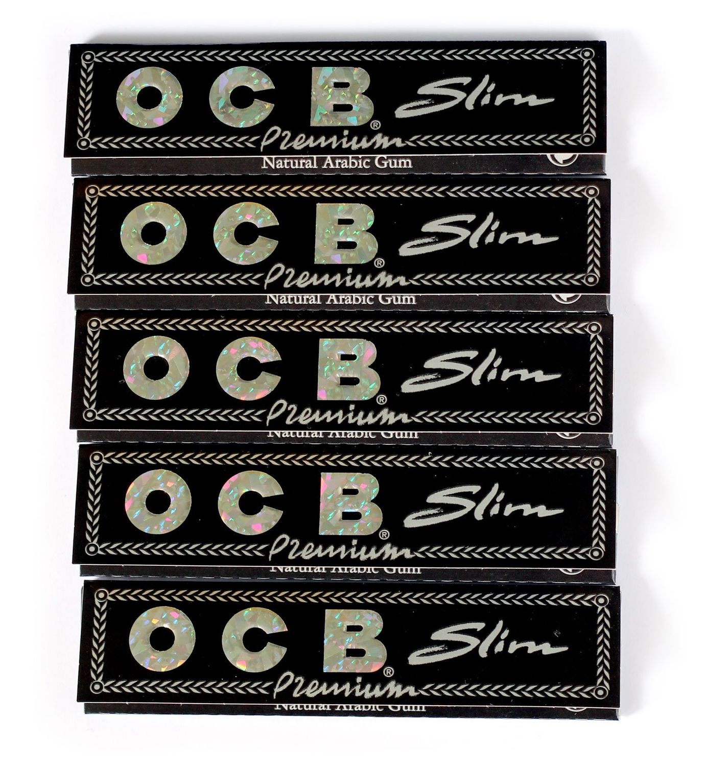 OCB Premium Slim Cigarette Papers 5 Booklets of 32