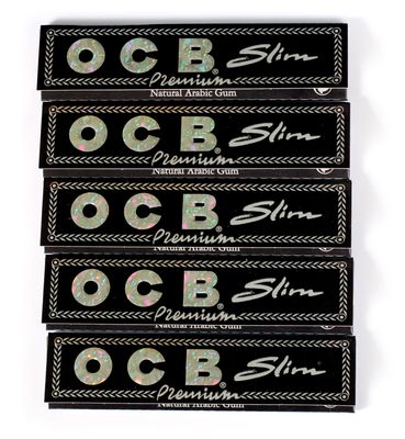 OCB Premium Slim Cigarette Papers 5 Booklets of 32