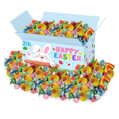Easter Chocolate mix, 2lb Pack of Bulk Easter Candy Individually Wrapped, Ideal for Large Groups, Church Events Community Giveaways, Premium Quality Chocolate Candy for Kids Adults to Enjoy