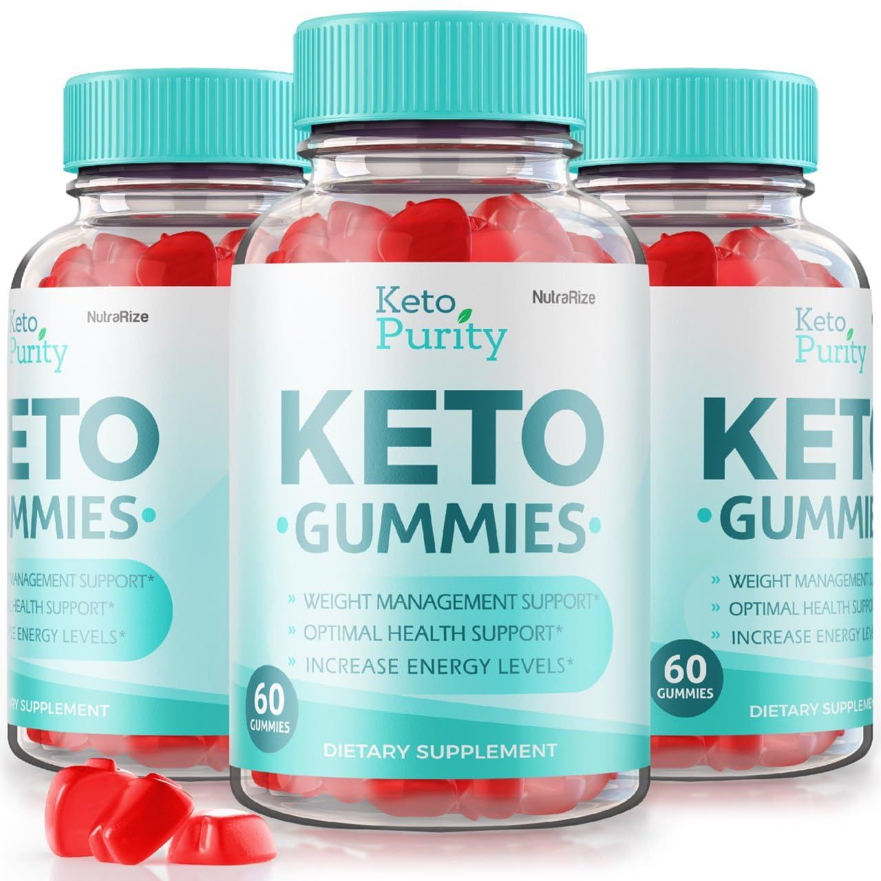 NutraRize Pack of 3 Keto Purity Gummies Advanced Weight Loss, Maximum Strength Dietary Supplement, Gomitas Reviews 180 Gummies