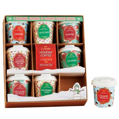 Collections Etc Holiday Flavored Beverages - Set of 9, Hot Chocolate or Coffee