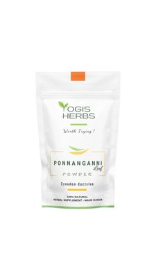 YOGIS HERBS Ponnanganni Leaf Powder Sessile joyweed - Holistic Health Supplement for Eye, Skin, Bone, and Immune Wellness Natural Detox Aid -100 GMS 3.5 oz