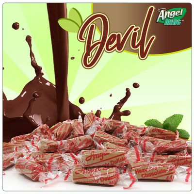 Chocolate Devil Angel Mint Cherub 16 oz Bag Individually Wrapped Mints Old Fashion Candy Pure and Natural Fat Free Gluten Free Soy Free Salt Free Vegan Friendly