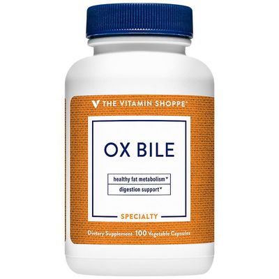 Ox Bile Bovine - Supports Digestion Healthy Fat Metabolism - 125 MG 100 Capsules