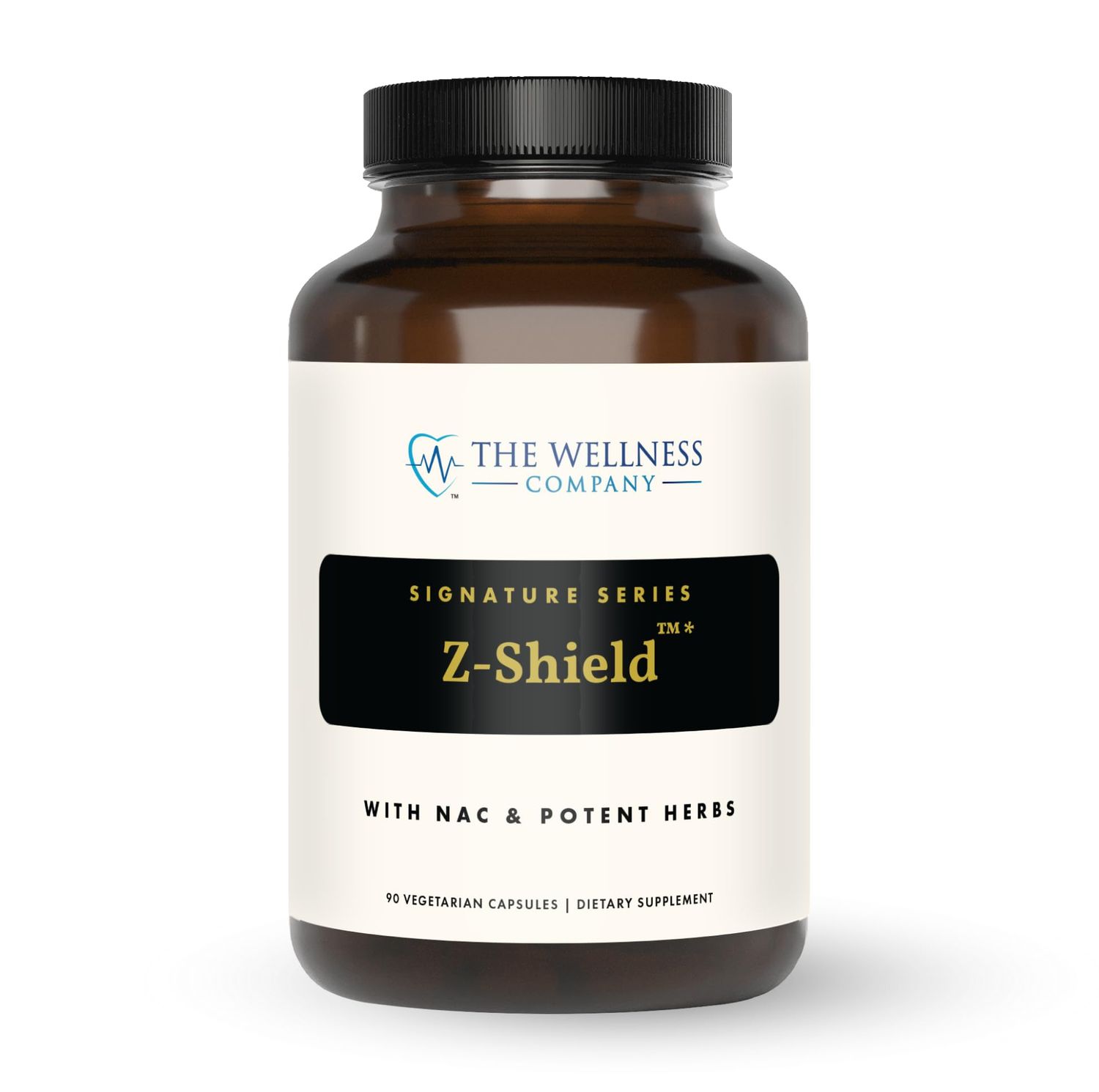 The Wellness Company Z-Shield 90 Capsules Detox Support Formula with St. Johns Wort, Lemon Balm, Turmeric, NAC, and EGCG Non-GMO, Gluten-Free Supports Immune Health and Detoxification