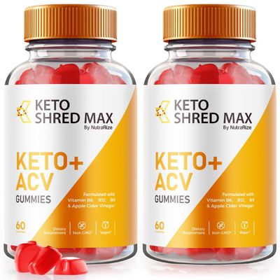 NutraRize Pack of 2 Keto Shred Max Keto ACV Gummies, Formula for Advanced Weight Loss, Keto Plus Supplement, Gomitas Reviews 120 Gummies