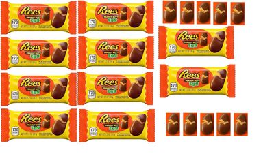 Reese Easter Peanut Butter Eggs 12 oz of Individually Wrapped 1.2 oz Milk Chocolate Egg Candy Treats for Easter Egg Hunts Basket Stuffers