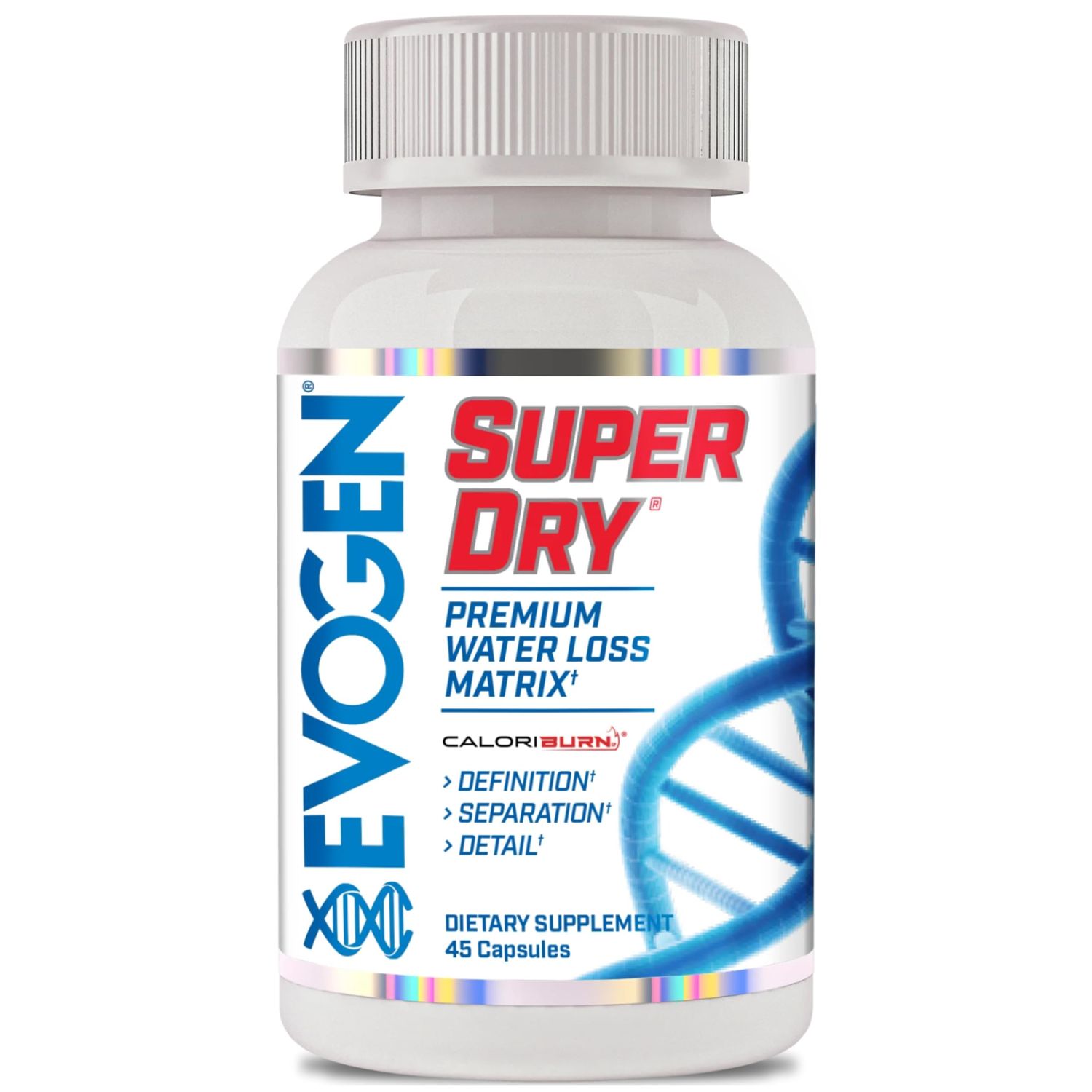 Evogen Super Dry - Premium Water Loss Matrix for Muscle Definition Natural Diuretic Water Pills Supplement Supporting Water Weight Loss, Reduced Water Retention, Bloating Relief 45 Capsules