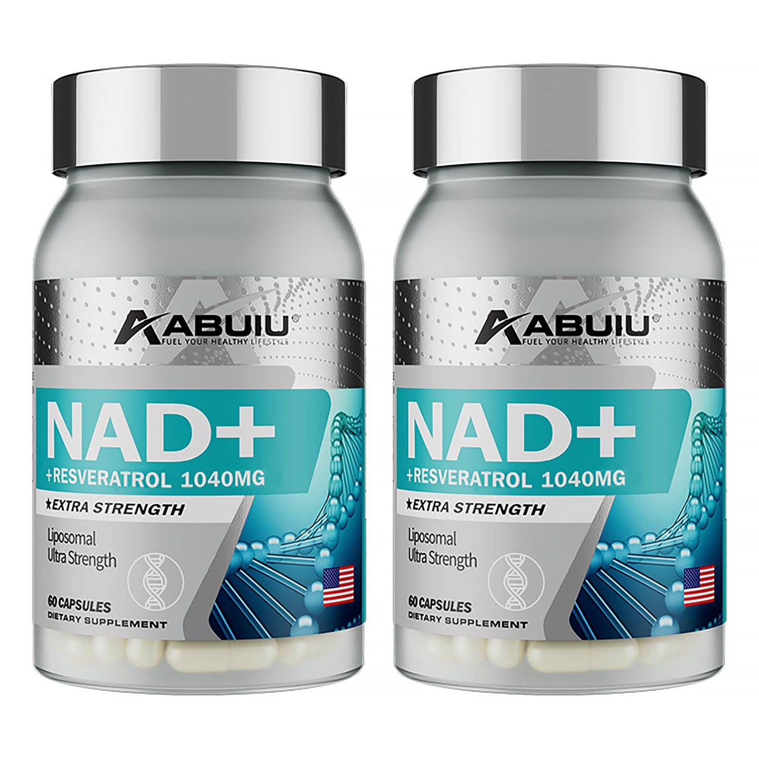 NAD Supplement for Women Men, NAD Resveratrol Supplement 1000mg, Pure Organic High Purity Liposomal NAD Plus Cell Regenerator - Support Energy Healthy Aging, USA Made, 120 Capsules 2 Packs