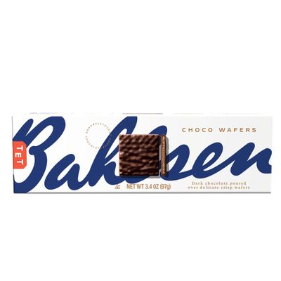 Choco Wafers Dark Chocolate Cookies (12 boxes) by Bahlsen - Wafers covered with European Chocolate - 3.4 oz boxes