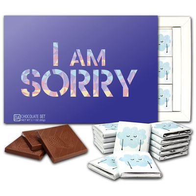 SORRY, Chocolate Gift Set - 1 box, 5 x 7.5 inches - Iris Prime