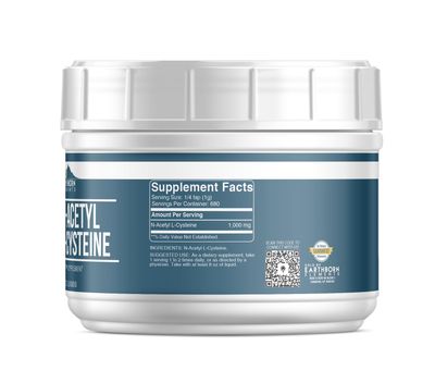 Earthborn Elements N-Acetyl L-Cysteine 1.5 lb, Dietary Supplement, Resealable Tub