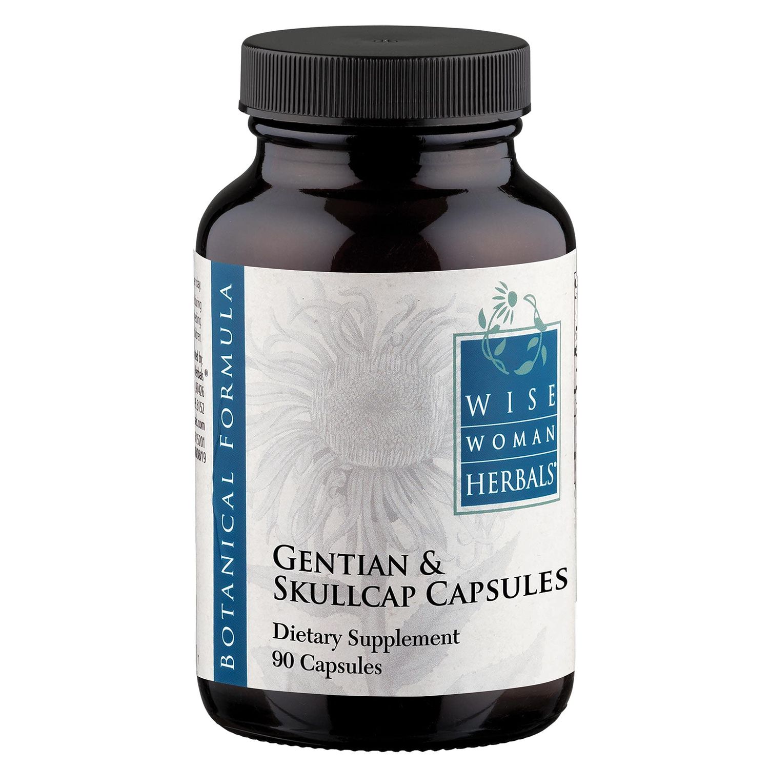 Wise Woman Herbals - Gentian and Skullcap Capsules - 90 Capsules - All-Natural Digestive Support Supplement for Normal Healthy Digestive Function