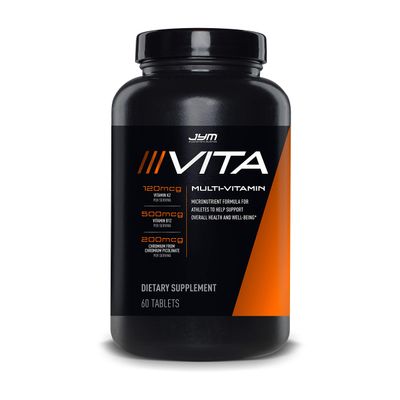 JYM Supplement Science Vita JYM Sports Multivitamin Mineral Support, Vitamin A, C, B6, B12, E, K, Boron, Biotin, Potassium 60 Tablets