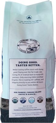 Camano Island Coffee Roasters Varietal Supremo Espresso Blend, Ground 2lb, Fresh Dark Roast, USDA Organic, Fairly Traded, Shade Grown Arabica, Chocolate, Caramel, Hint of Spice Flavor Profile
