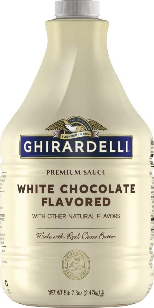 Ghirardelli White Chocolate Flavored Sauce Pump Bottle, White Chocolate Flavored Sauce, 87.3 Oz