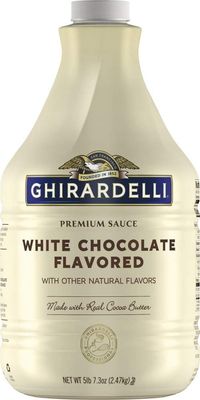 Ghirardelli White Chocolate Flavored Sauce Pump Bottle, White Chocolate Flavored Sauce, 87.3 Oz
