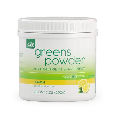 AdvoCare Greens Powder Phytonutrient Supplement - Supports Digestive Health with Antioxidants, Prebiotics Probiotics - Includes Broccoli Powder, Carrot Powder More - Lemon, 7 oz