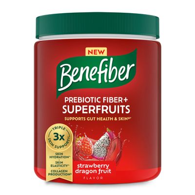Benefiber Prebiotic Fiber Superfruits Dietary Supplement, Strawberry Dragon Fruit Flavor, 8.8 oz 250g, 25 Day Supply
