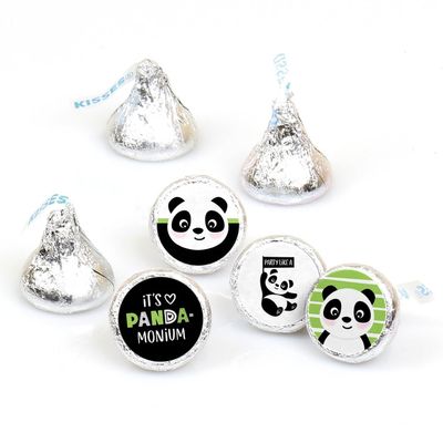 Big Dot of Happiness Party Like a Panda Bear - Baby Shower or Birthday Party Round Candy Sticker Favors - Labels Fit Chocolate Candy 1 Sheet of 108