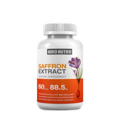 Niro Nutro Saffron Supplements, Organic Saffron Extract Capsules for Eyes Heart Health, Appetite Suppressant for Weight Loss Women, Supports Immune System, Metabolism Booster, Non-GMO