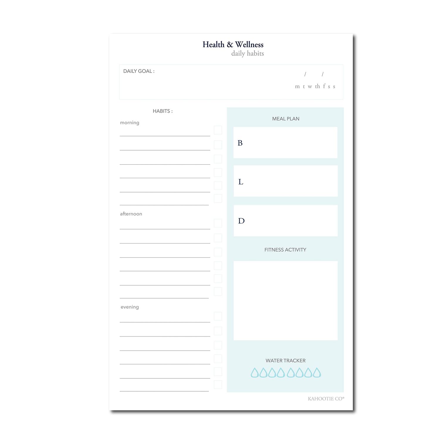 Daily Habit Tracker Notepad- Simple Way To Create A New Healthy Daily Habit, Weight Loss Motivator, Portable 8.5 x 5.5 in size, Daily Habits