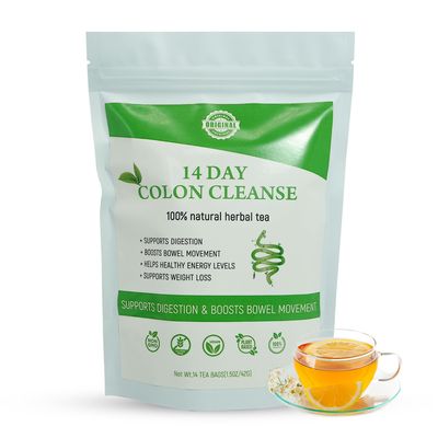 Laicuherb Organic 14 Day Colon Cleanse Tea for Body Cleanse Detox, Natural Colon Detox Tea with Herbal Blend for Men Women Digestive Health Gental Gut Cleanse, Caffeine Free
