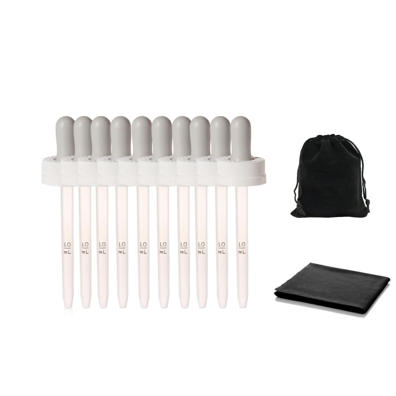 Syringes for Kirkland Signature Minoxidil 5 for Men, Replacement Applicator 1mL Syringes for Minoxidil 5, 10 Count, Includes Cleaning Cloth and Storage Pouch