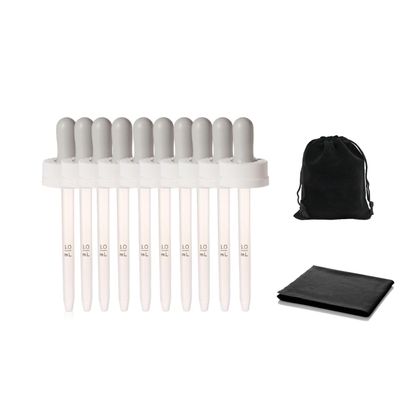 Syringes for Kirkland Signature Minoxidil 5 for Men, Replacement Applicator 1mL Syringes for Minoxidil 5, 10 Count, Includes Cleaning Cloth and Storage Pouch