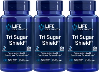 Life Extension Tri Sugar Shield, 60 Vegetarian Capsules Pack of 3