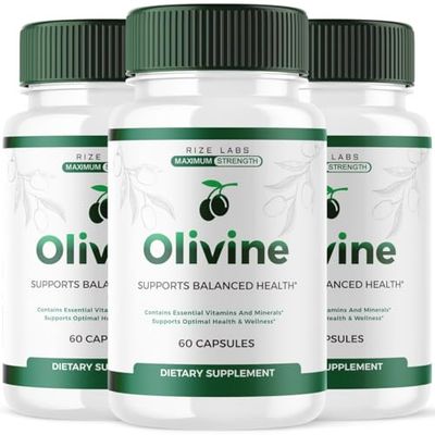 rize labs 3 Pack Olivine Weight Loss Supplement, Olivine Superfood Capsules for Total Body Wellness and a Healthy Lifestyle, Olivine Pills for Leaner Physique, Olive Vine Reviews 180 Capsules