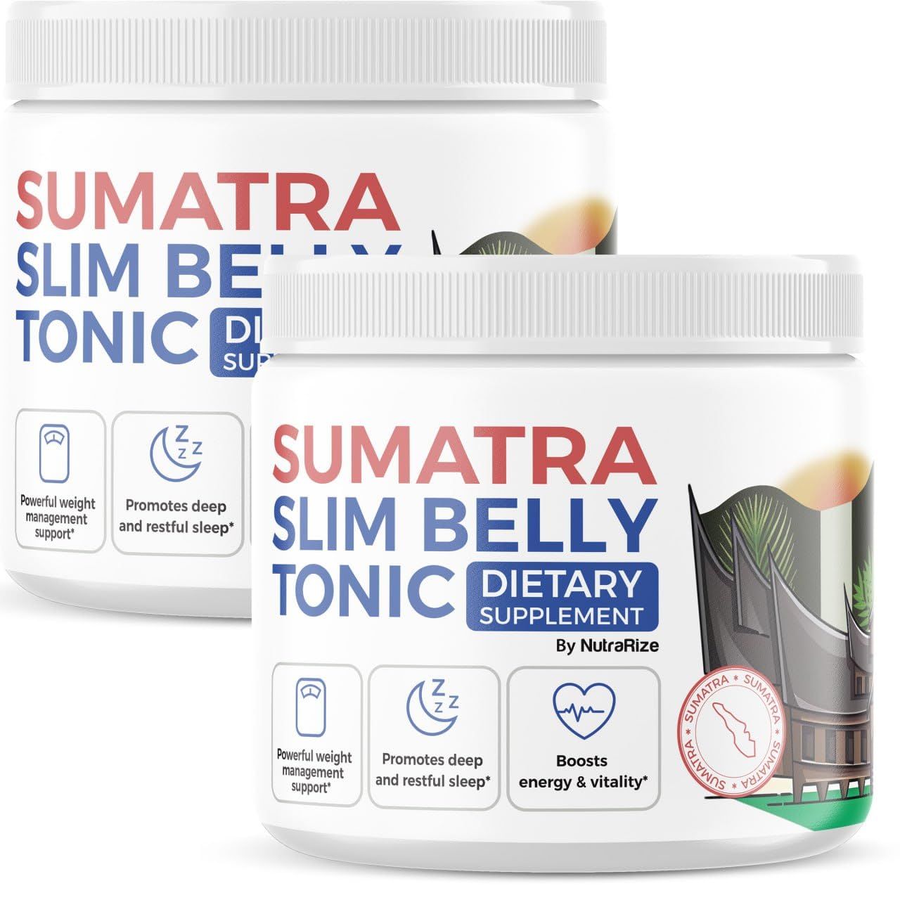 NutraRize Pack of 2 Sumatra Slim Belly Tonic Powder - Dietary Supplement, All-Natural Maximum Strength Powder, Reviews