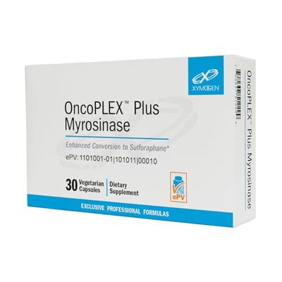 XYMOGEN OncoPLEX Plus Myrosinase - Glucoraphanin Supplement with Broccoli Seed Extract Myrosinase to Promote Enhanced Conversion to Sulforaphane - Supports Detox, Antioxidant Activity 30 Capsules