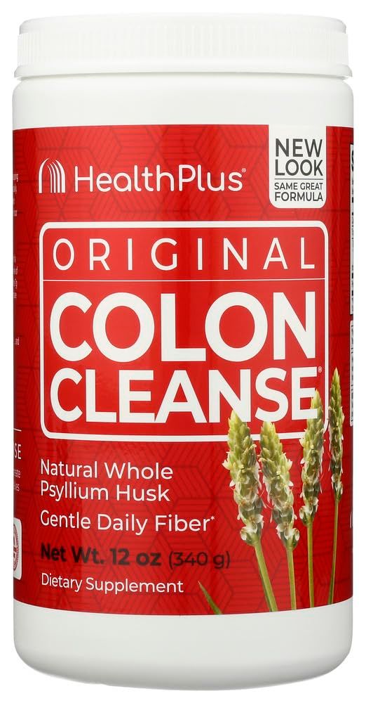 Health Plus Colon Cleanse Powder, Natural Flavor 12 oz Pack of 2
