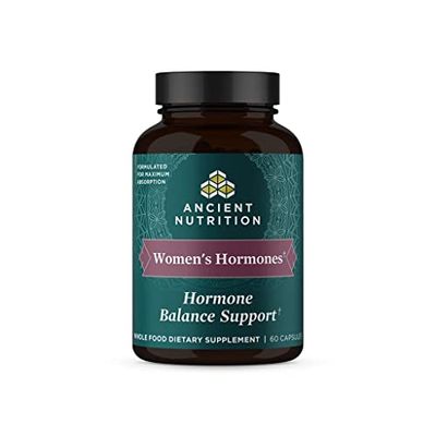 Ancient Nutrition Womens Hormones, Helps Reduce Stress, Supports Energy, Hormone Balance, Gluten Free, Paleo and Keto Friendly, 60 Capsules