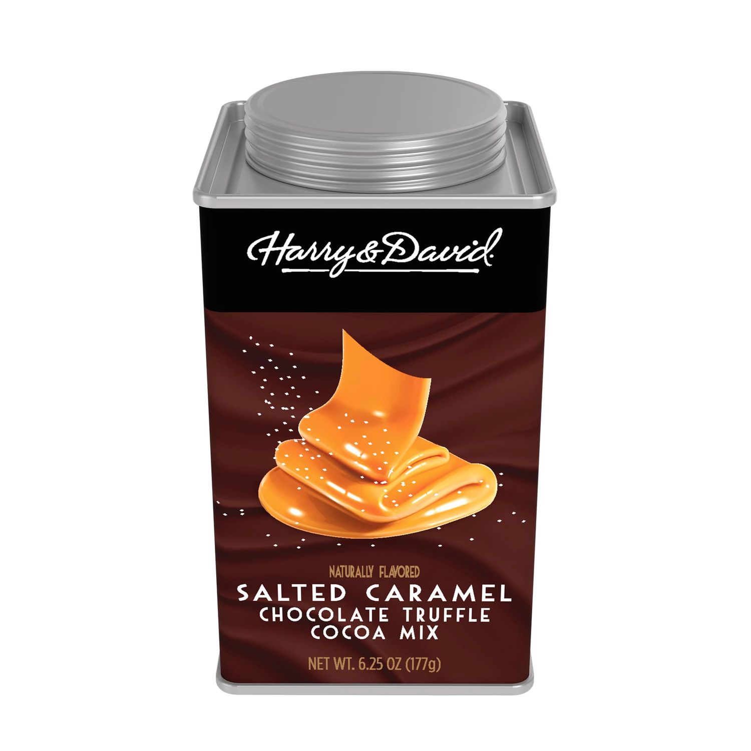 Harry David Truffle Cocoa Mix, Salted Caramel Chocolate, 6.25 Ounce